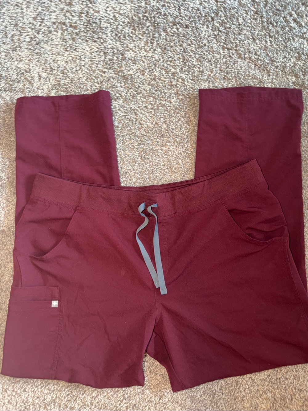 Figs burgundy Kade Drawstring Casual Pants